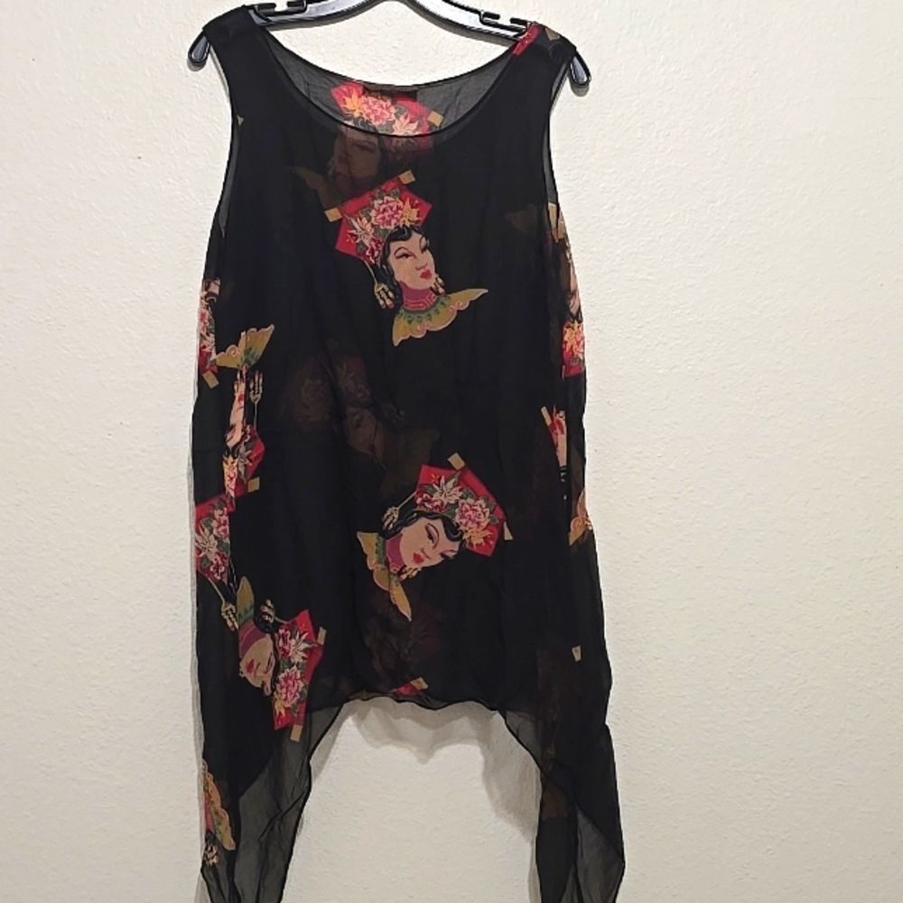 Harari 100% Silk, Vintage Tunic Women’s Size‎ S (See Measurements)